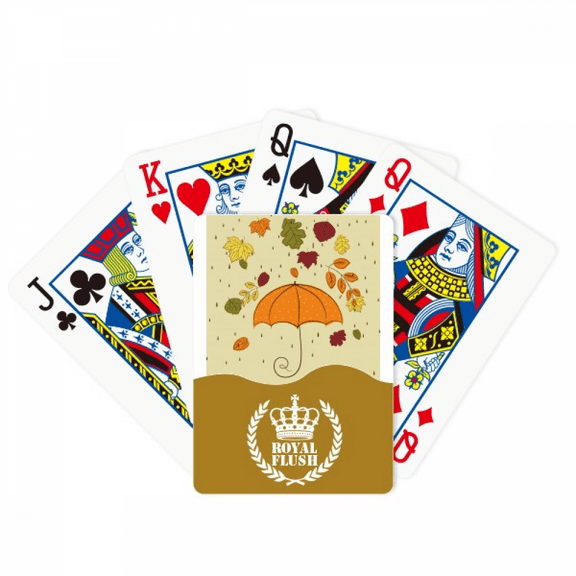 umbrella rain weather drip royal flush poker playing card game