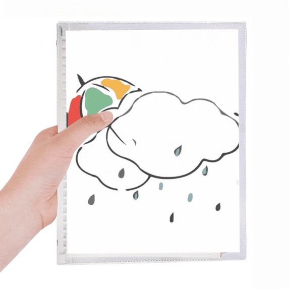 umbrella weather cloud illustration pattern notebook loose diary refillable journal statiry