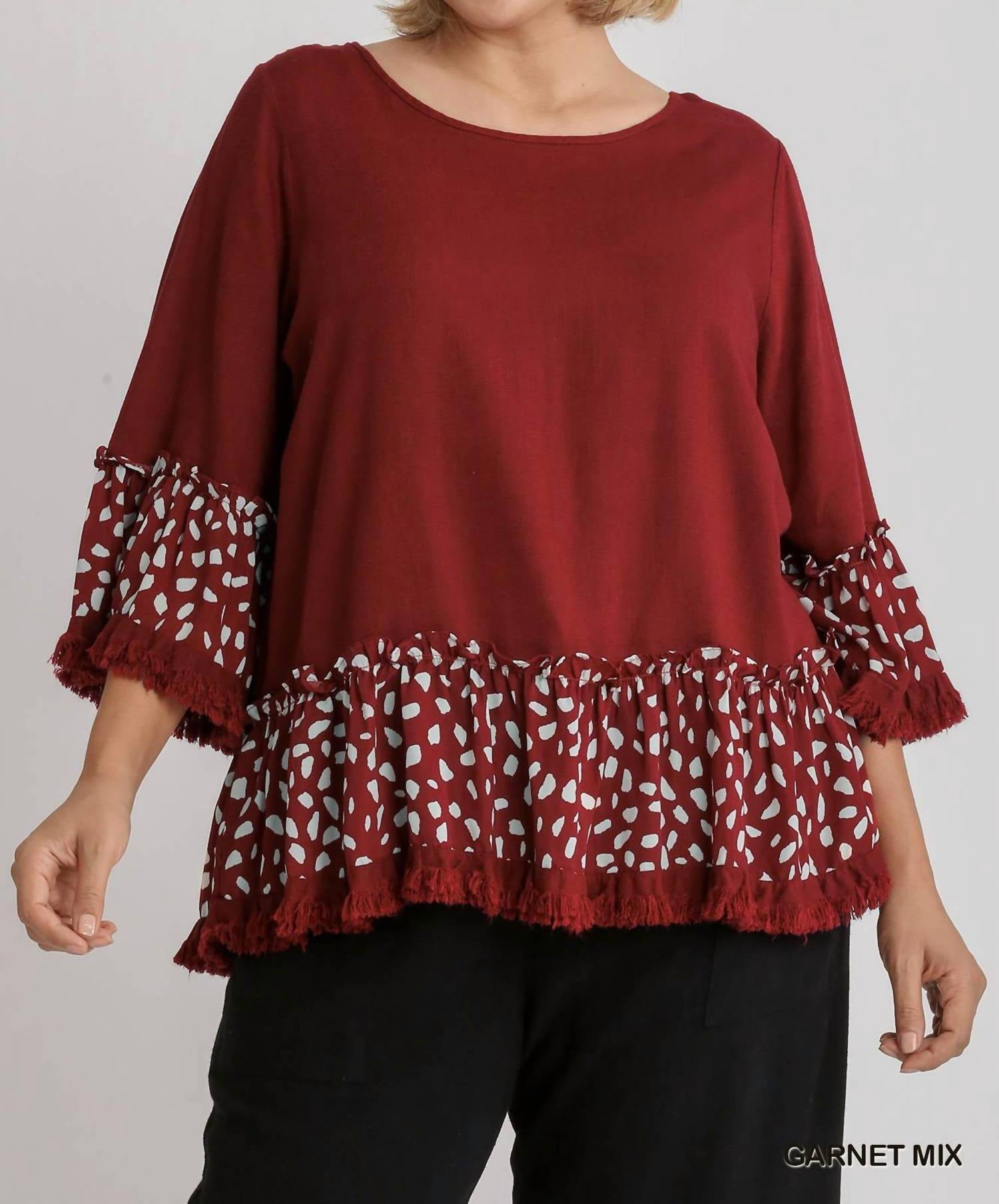 Umgee Women's Animal Print Velvet Button-Up Top - Long Sleeve With Pockets