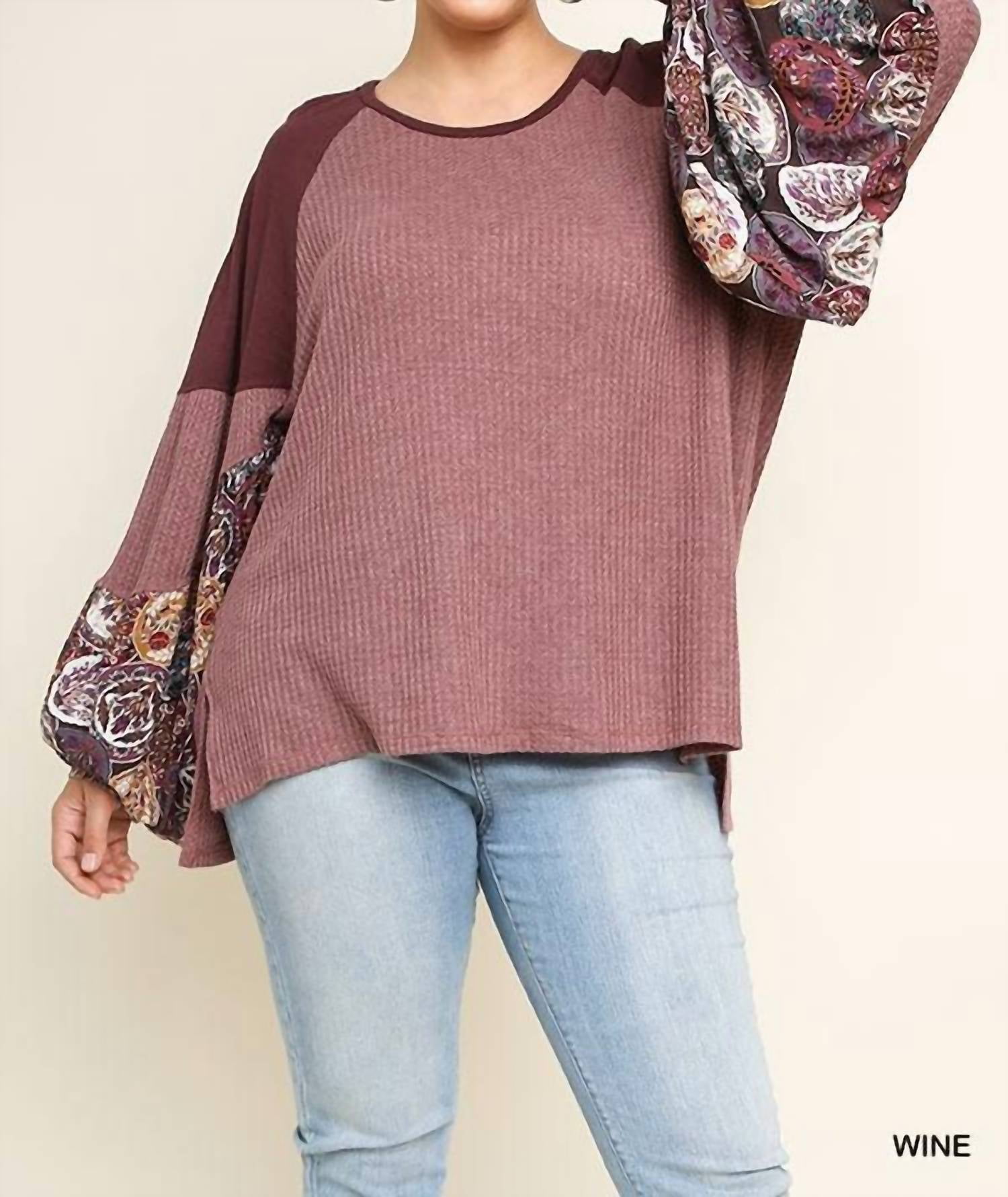 umgee Waffle Knit Long Sleeve Floral Print Top - Walmart.com umgee Waffle Knit Long Sleeve Floral Print Top - Walmart.com