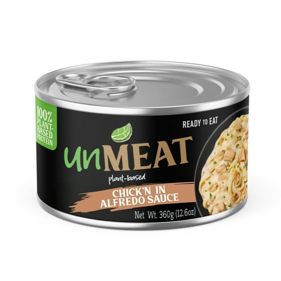 unMEAT Plant-Based Chicken in Alfredo Sauce, 12.6oz Can