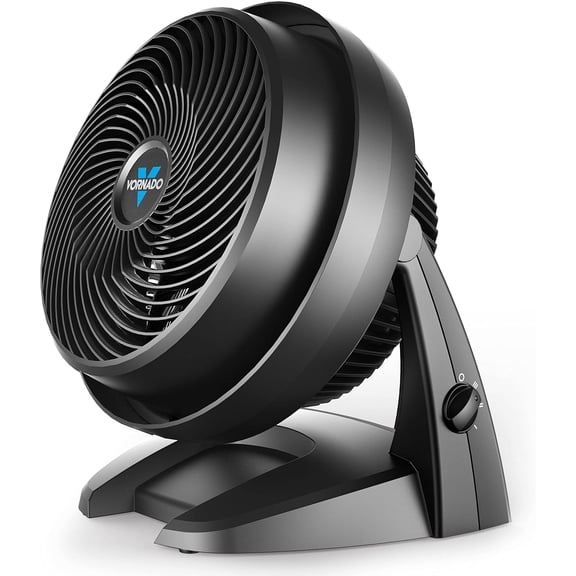 unbrand 630 Mid-Size Whole Room Air Circulator Fan for Home, 3 Speed Settings, Adjustable Tilt, Removable Grill, 9 Inch, Powerful Airflow, Manual Control Dial, Quiet Fan for Bedroom, Black