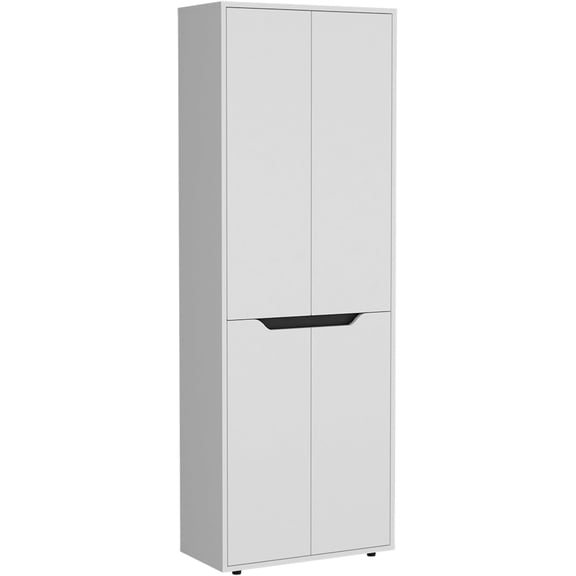 unbrand Herrin StorageCabinet Kitchen Pantry with Four Doors, Five Interior Shelves, Space-Saving Vertical Design for Organizing Food, Utensils and Cookware, Modern Multi-Storage Unit with Sophistica