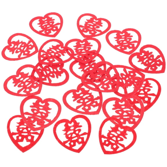unbranded 1 Bag Creative Wedding Mini Word Layout Non-woven Wedding Happy Word Wedding Bed Decoration Adorable Party Confetti Supply (About 150pcs 03-Heart Happy Word)