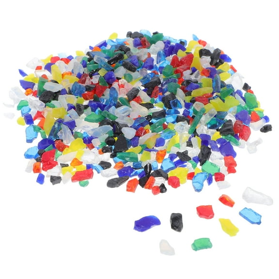 1 Bag Glass Blocks for Art Projects Irregular Pieces for Creative Decorations Colored Glass for Picture Frames and Vase Fillers