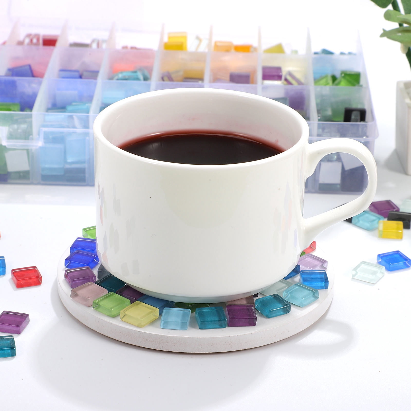 OUNONA Multi-Pattern Tiles for Stained Glass Art Projects with Versatile Designs and Easy Handling for Crafting