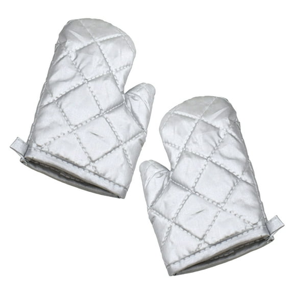 unbranded 1 Pair Children Heat Resistant Oven Mitts High Temperature Insulation Kitchen Gloves for Baking Microwave Oven Anti-Scald Mitts