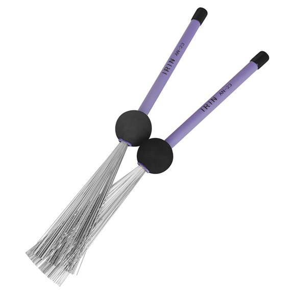 OULII Steel Wire Drum Brush Set Purple Rubber Handle for Cleaning Use