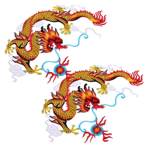 COSMOBETTY Dragon Embroidery Patches Multi 1 Pair 28.00X19.50X0.10cm