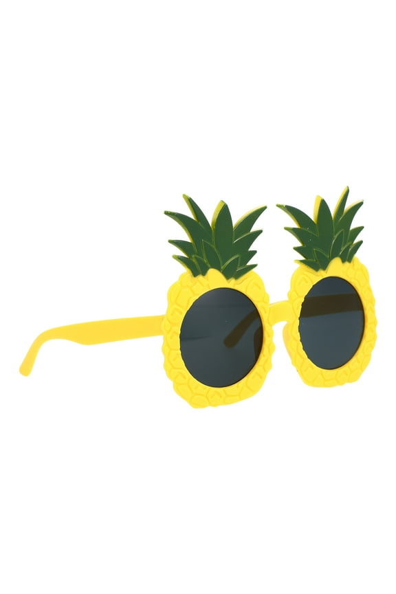 WHAMVOX Pineapple Sunglasses for Hawaiian Party ABS Material Yellow Color One Pair Fits Adults and Kids