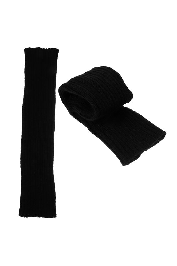 1 Pair Womens Winter Warm Sock Covers Black Acrylic Fiber Soft Cozy Thermal Socks
