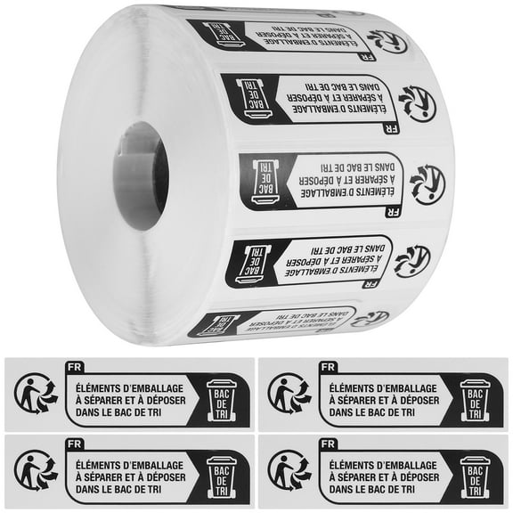 unbranded 1 Roll Recycling Sticker For Recycle Self-adhesive Recycle Trash Sorting Label Sticker