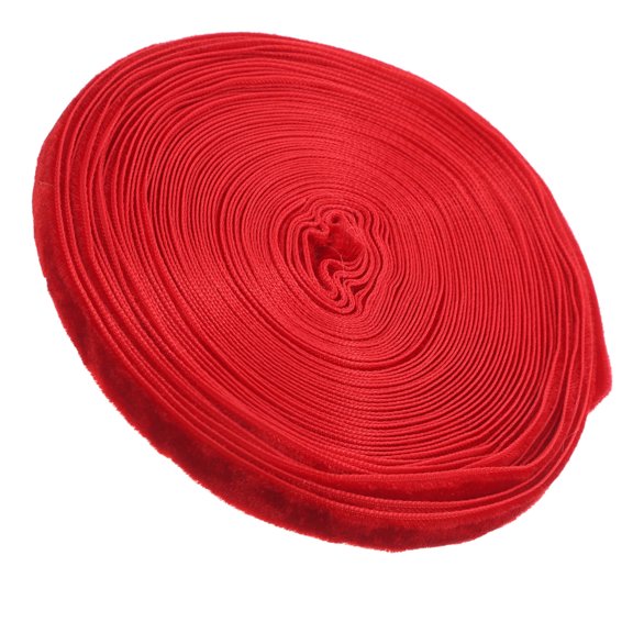 TEHAUX Red Polyester Craft Ribbon Roll for Holiday Decorations, Wrapping, Home and Party Accessories