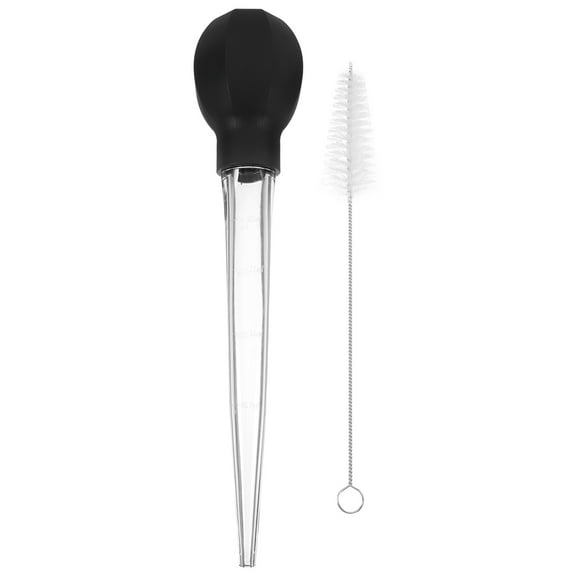 unbranded 1 Set Barbecue Basting Brush Liquid Suction Pump Liquid Measuring Dropper Lab Bread Roast Baster Baking Liquid Measuring Tool