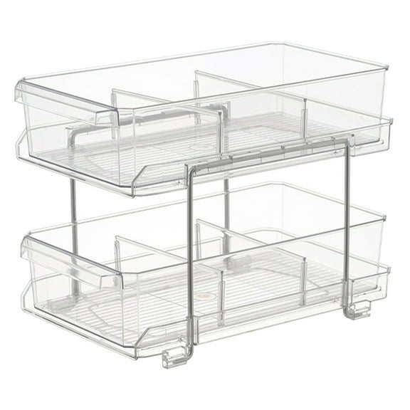 unbranded 1 Set Bathroom Counter Shelf Tiered Vanity Shelf Organizer Holder 2-Tier Versatile Kitchen Spice Organizer Rack