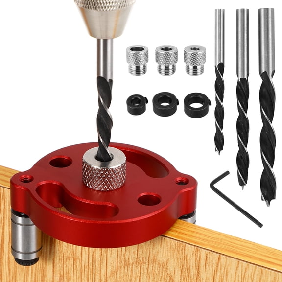 LITINKIMI Doweling Jig Aluminium Alloy 1Set 2.8x2.4x1.6in