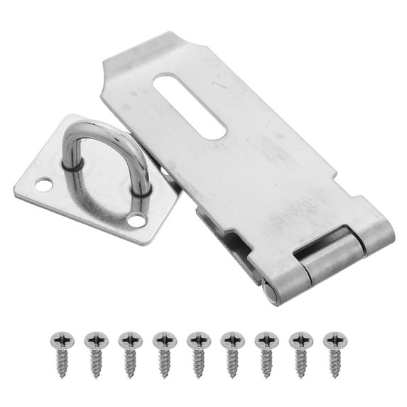 WHAMVOX Raindrops 1 Set Padlock Hasp Shed Stainless Steel Gate Lock Latch with Screw for Shed Use Accessories