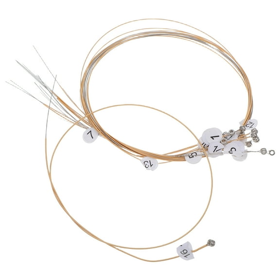 unbranded 1 Set Lyre Harp Strings Set Musical Instrument Strings Lyre Harp Replacement Strings Lyre Maintenance Metal Strings and Rivets for Lyre