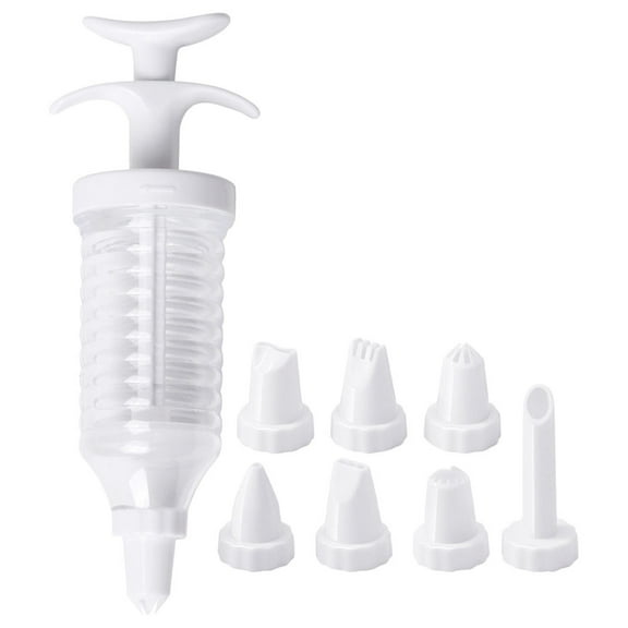 OUNONA White Multi-Function Cake Decorating Piping Tool Set for Kitchen Baking Supplies