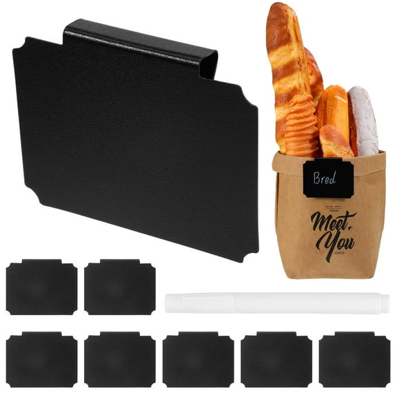 Raindrops 12Pcs PVC Basket Label Clips with Pen for Display Use in Pantry Kitchen and Toolbox