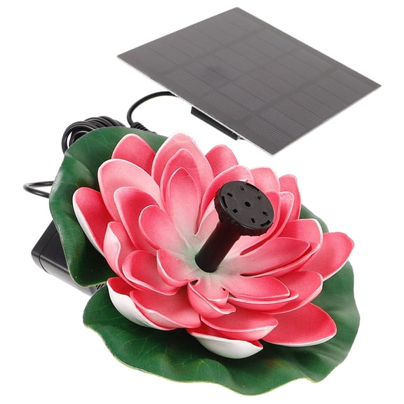 unbranded 1 Set Solar Fountain Floating Landscaping Outdoor Water Garden Lotus-style Fountain