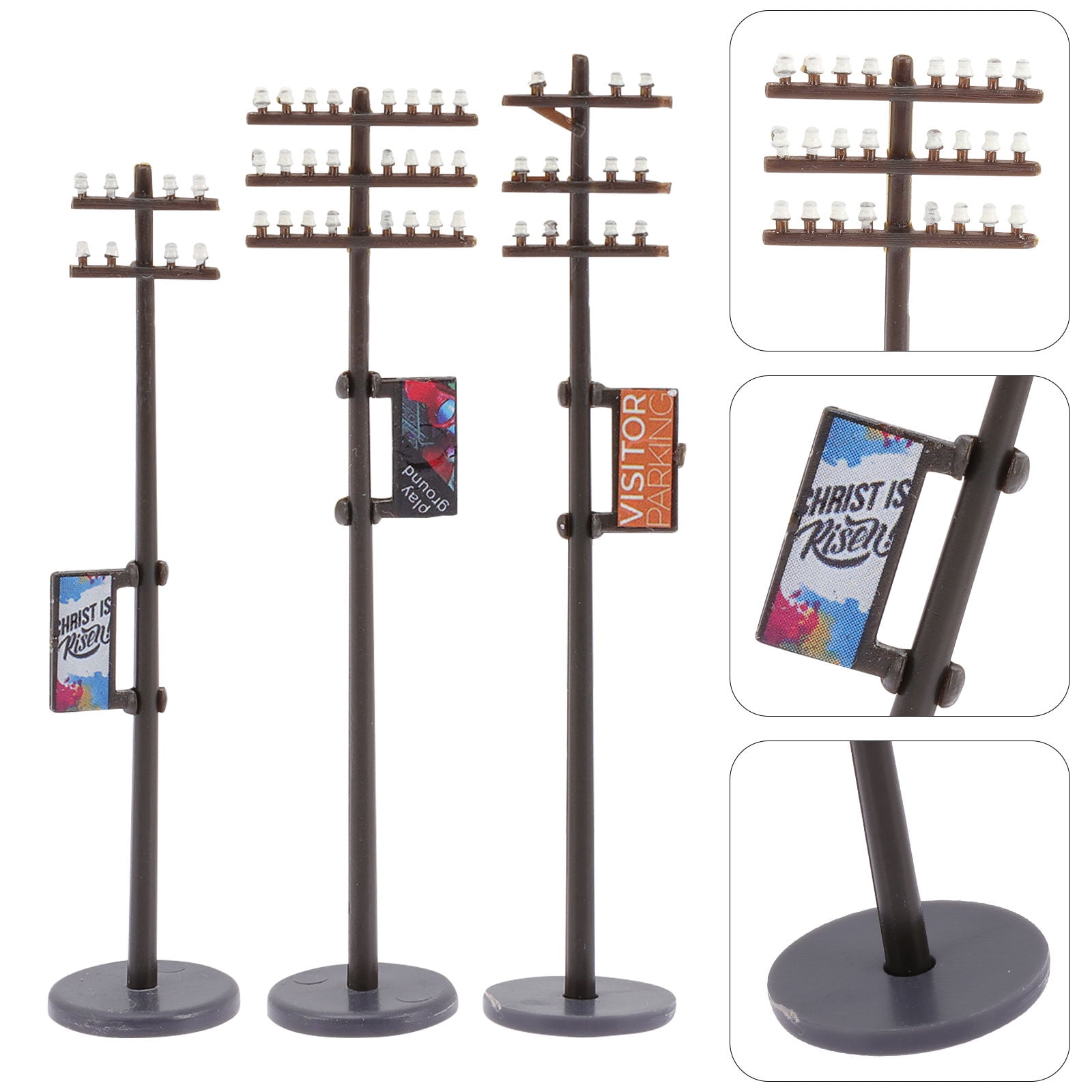 OUNONA Telegraph Poles Models ABS Assorted Color for Sand Table ...