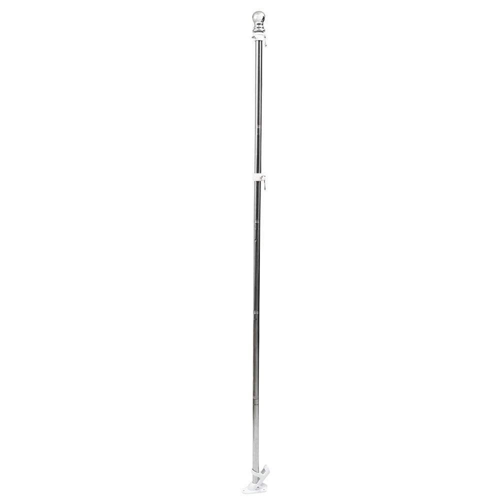 unbranded 1 Set of 1.8 Flag Pole Set Stainless Steel Flagpoles Flag Poles With Buckles