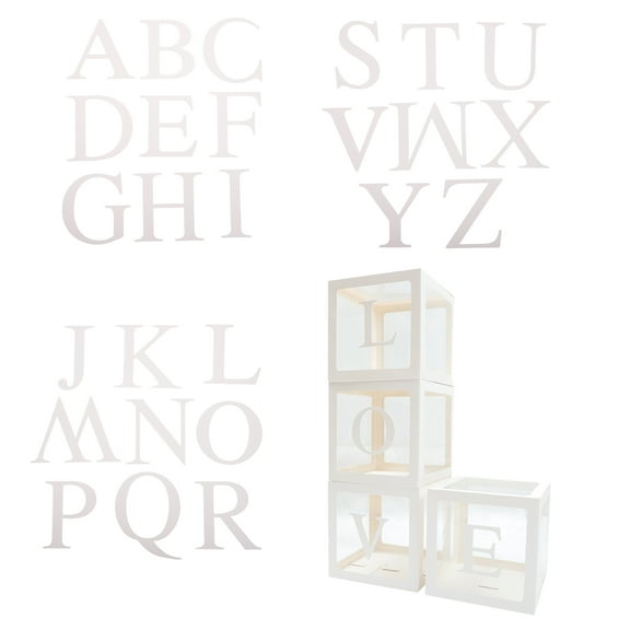 OFFIGAM White Paper Birthday Decoration Boxes Set - Party Supplies for Celebrations and Packaging