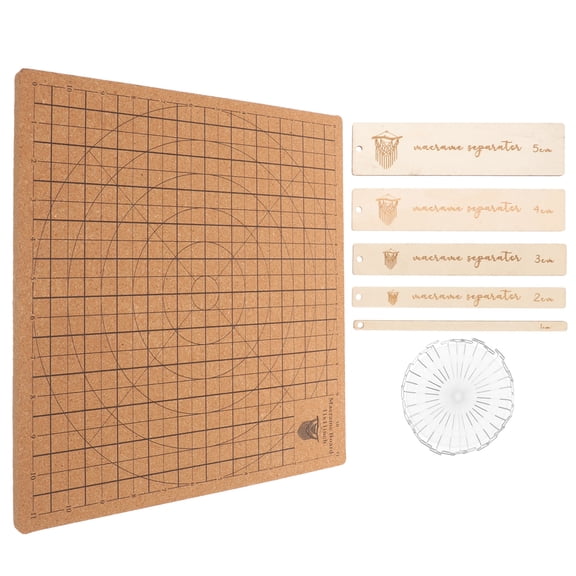 KHBUAB Cork Macrame Board Assorted Color Square Grid Design 1 Set