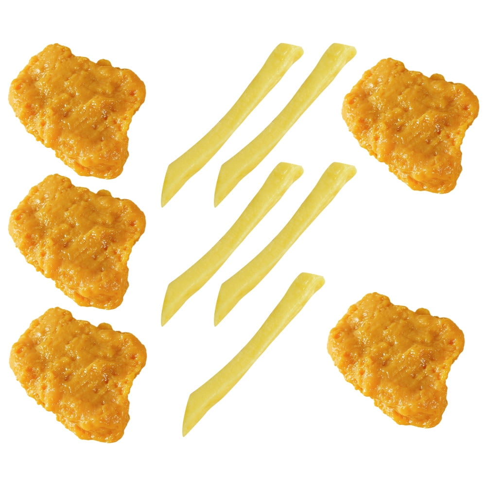 unbranded 1 Set of Simulated Chicken Fries Fried Chicken Nuggets Props Small Chicken Nuggets Models
