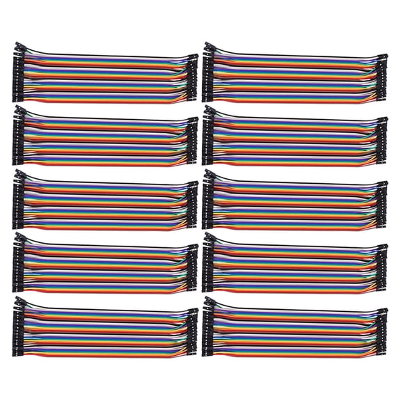 Aluminum Wire Jumper Cables for Breadboard Circuit PCS 40pin Female to Female Ribbon