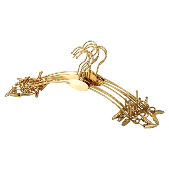 unbranded 10 PCS Hangers Velvet Elegant Hangers Premium Material Hangers Size 4 Golden
