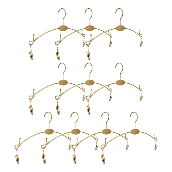 unbranded  10 PCS Hangers with Clips Beautiful Color Portable