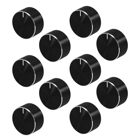 LITINKIMI 10Pcs Amplifier Volume Knob Replacement Sturdy Black Shaft Knobs for Precise Audio Adjustment