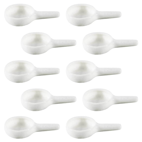 LITINKIMI Handled Tea Light Holder Ceramic White 10Pcs 3.14X1.77X0.39in