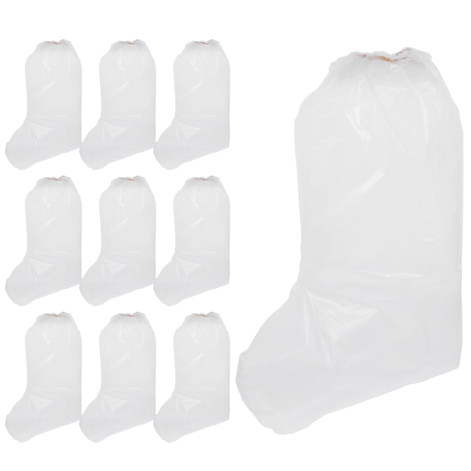 Waterproof Disposable Shoe Covers for Kids Transparent PP Material 10 Pcs Small Size for Rainy Days