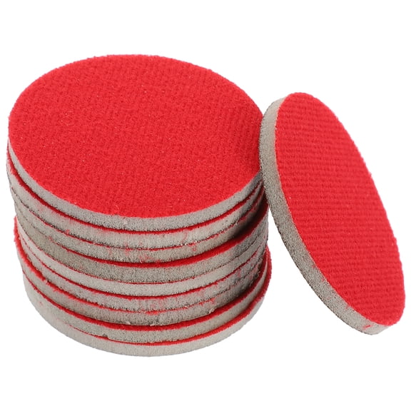 Raindrops Red Bowling Sandpaper Sheets with Sponge Backing, 10 Flexible Pieces for Everyday Use and Smooth Finishing
