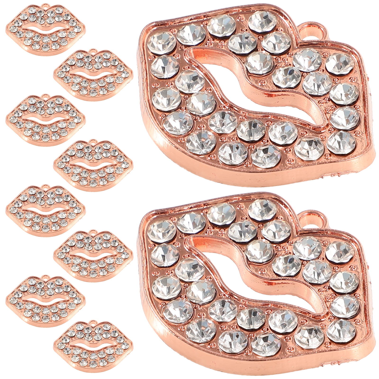unbranded 10 Pcs Bracelet Making Kit Charm Kit Lip Pendant 3.00X2.40X0.30CM