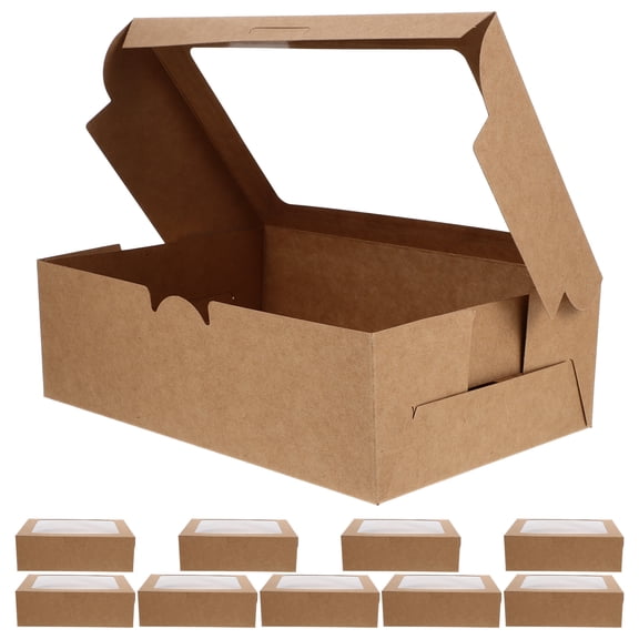 unbranded 10 Pcs Cake Pan with Lid Paper Cups Cupcake Packaging Boxes