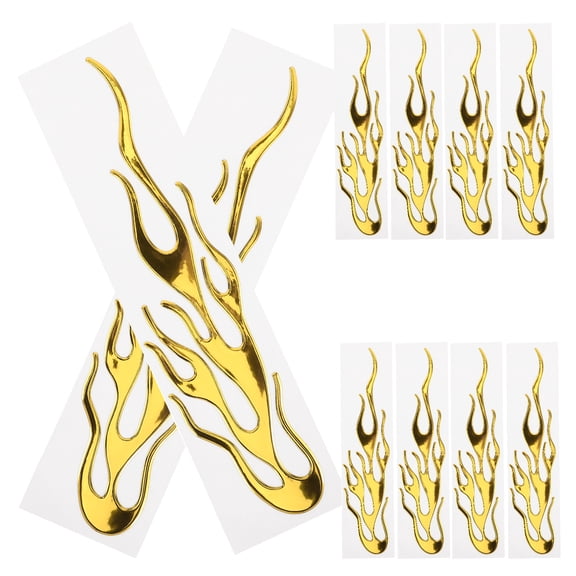 unbranded  10 Pcs Chimney Accessories Flame Decals Motorcycle Stickers