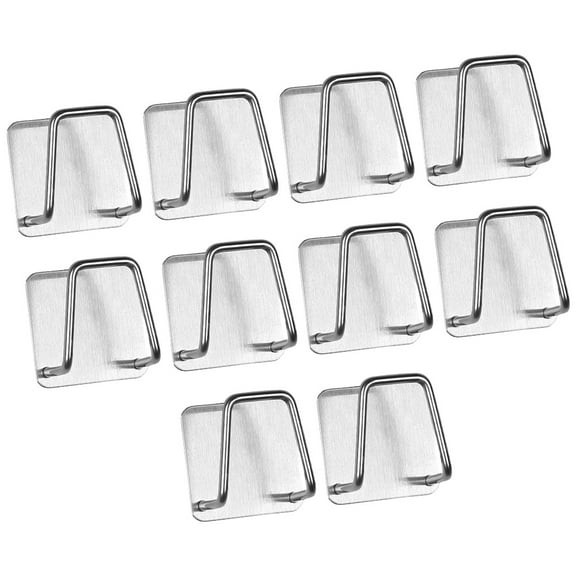 unbranded 10 Pcs Clear Organizer Bins Shelf Adhesive Sink Rack