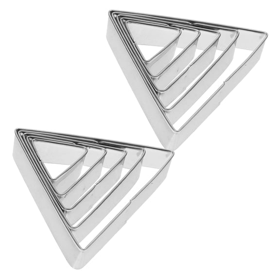 PAMINGONO Biscuit Mould Triangle Cookie Mould Stainless Steel Baking Tool for Adults Home Use 10pcs