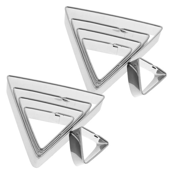 NIYANGLE Baking Accessories Triangle Cookie Mould Silver 10Pcs 3.1x3.1x0.7In