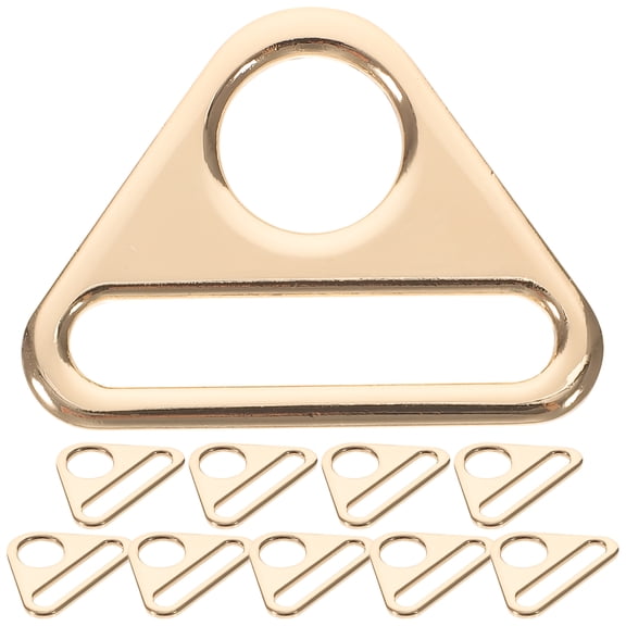 unbranded 10 Pcs D-ring Underwear Adjustment Buckle Adjustable Buckles 4.1X3.5cm Golden