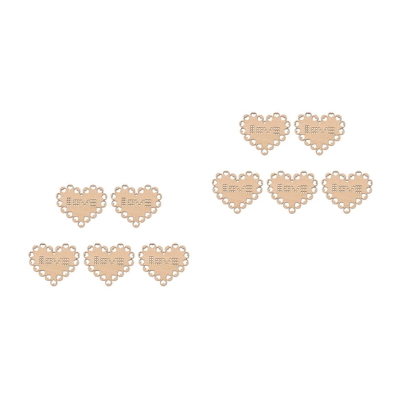 unbranded 10 Pcs DIY Cross stitch Wood Plates DIY Cross-stitch Wooden Chip Pendants