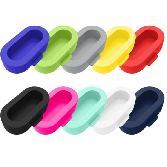 unbranded 10 Pcs Dust Caps Outlet Protector Charging Hub Devices Black