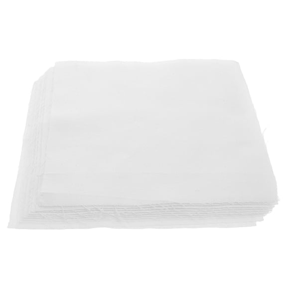 FONDOTIN Embroidery Cloth White Cotton Linen 10Pcs 7.9x7.9in