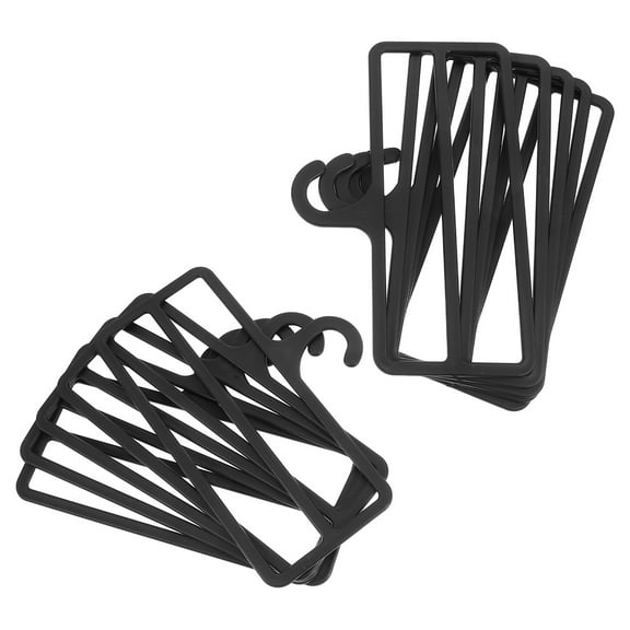 unbranded  10 Pcs Heavy Duty Hangers Retail Holder Scarf Hook Wardrobe Clothes Black