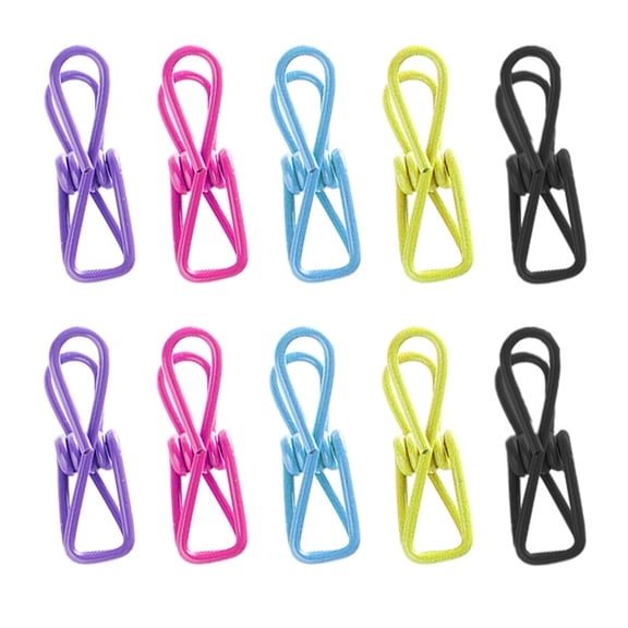 unbranded 10 Pcs Hook Sealing Clip Clothespin Plugs for Laundry Clothes Pegs 5.7X3CM