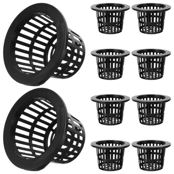 SHOWERORO Black Hydroponic Net Pots for Easy Root Growth and Water Saving in Gardens